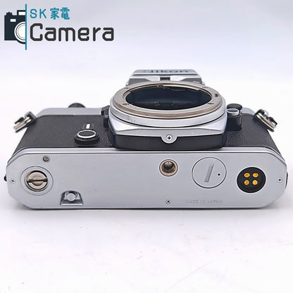 【中古】 Nikon FE シルバー シャッター 露出 動作 ニコン ボディキャップ付