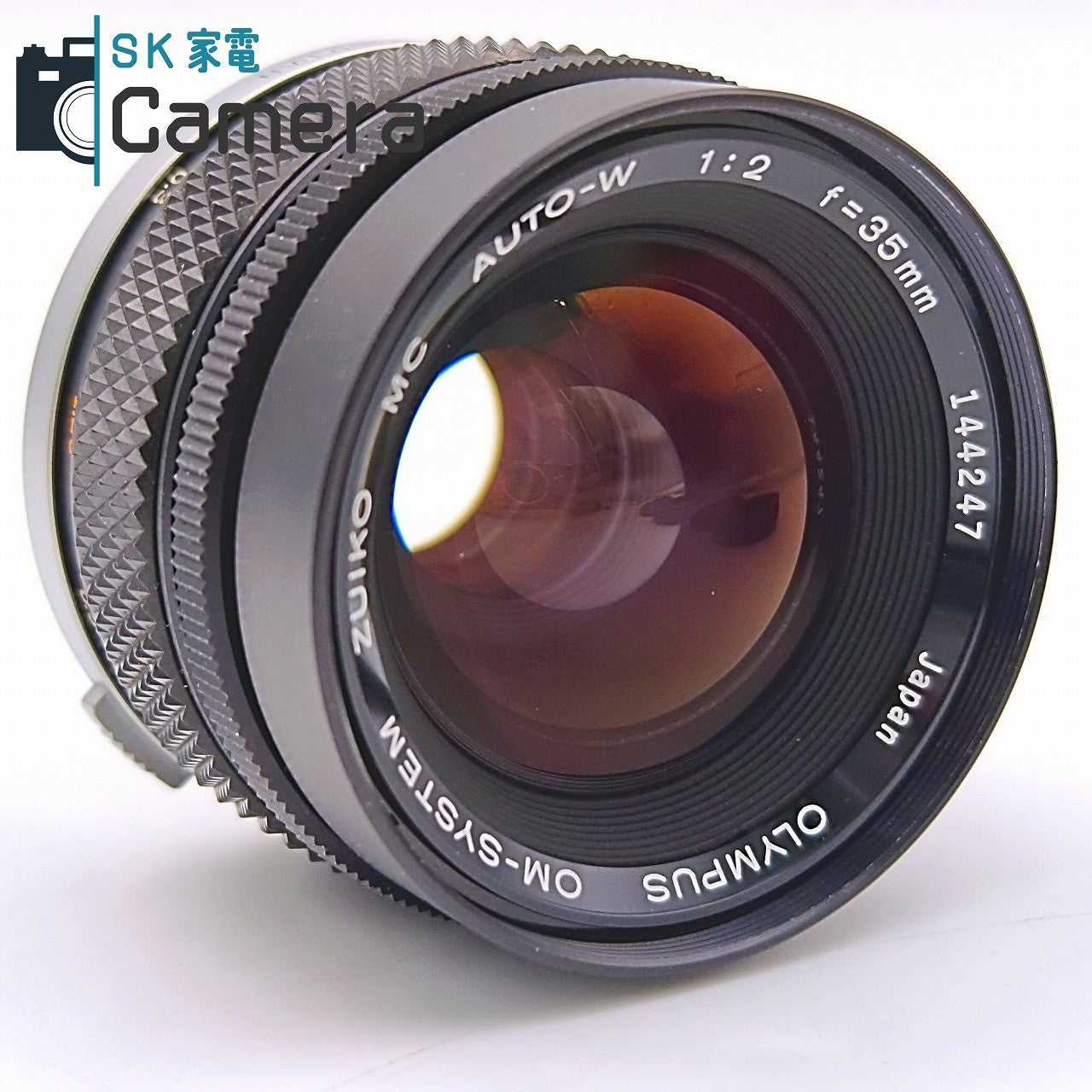 【中古】 OLYMPUS OM-SYSTEM ZUIKO MC AUTO-W 35ｍｍ F2 オリンパス キャップ フィルター 付