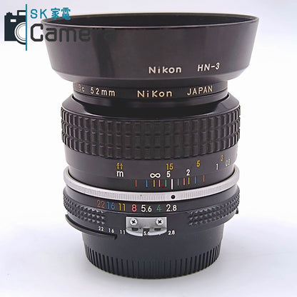 【中古】 Nikon Nikkor 35ｍｍ F2.8 Ai HN-3 L1Bc フード フィルター 付 ニコン