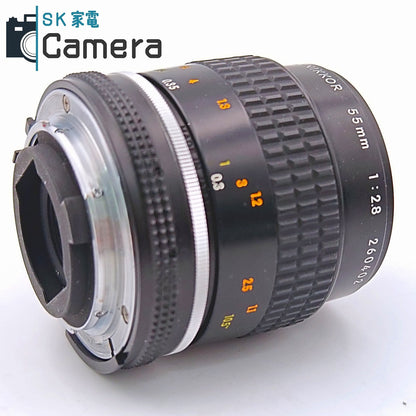 【中古】 NIKON Micro-NIKKOR 55ｍｍ F2.8 Ai-s ニコン キャップ付