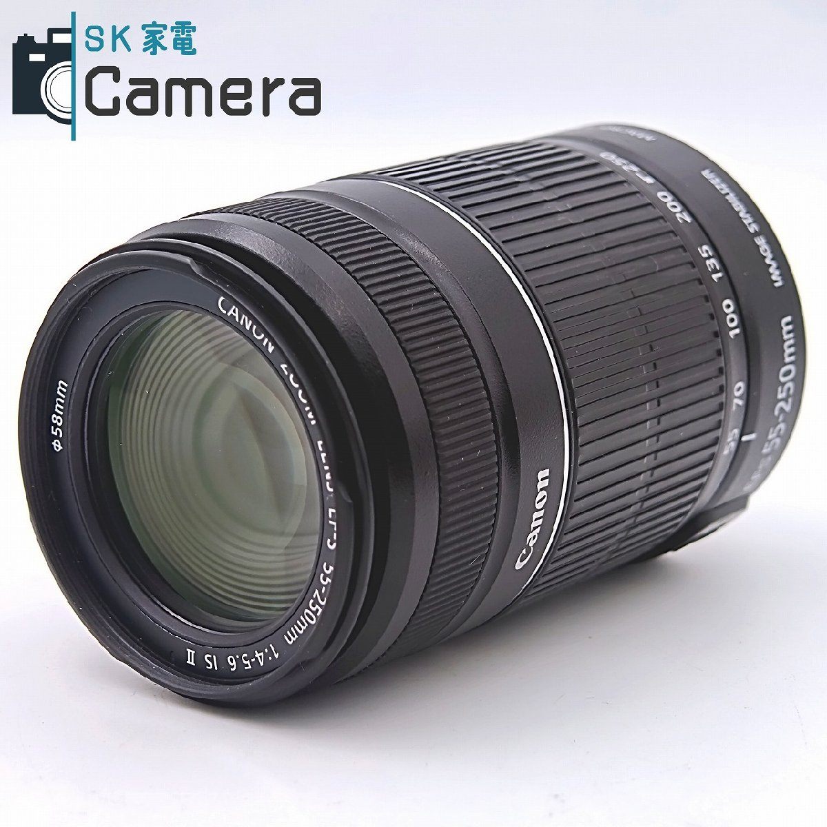 Canon EF-S 55-250ｍｍ F4-5.6 IS II ET-60 フード キャップ付 美品 キャノン