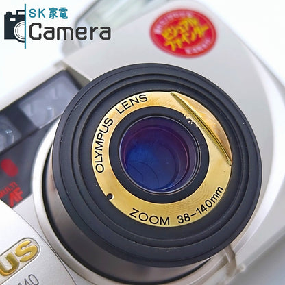 【中古】 OLYMPUS μ [mju:] ZOOM 140 VF 38-140ｍｍ オリンパス ミュー テスト用フィルムにて確認済 コンパクトフィルム 美品