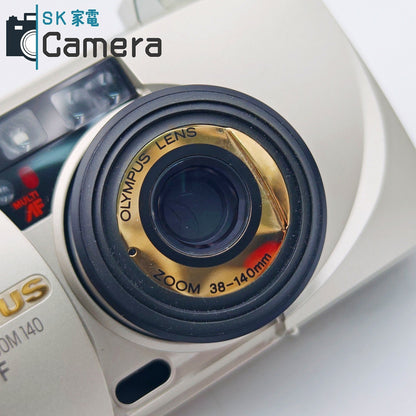 【中古】 OLYMPUS μ [mju:] ZOOM 140 VF オリンパス ミュー コンパクトフィルムカメラ 美品 テスト用フィルムにて確認済