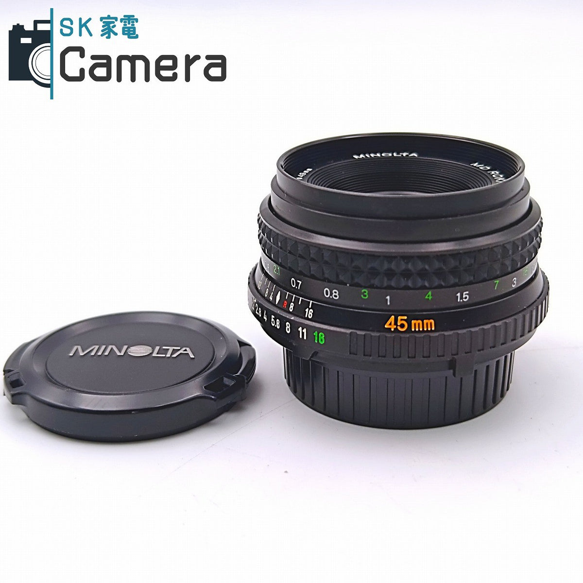 MINOLTA MD ROKKOR 45ｍｍ F2 ミノルタ ロッコール キャップ前後付 外観美品