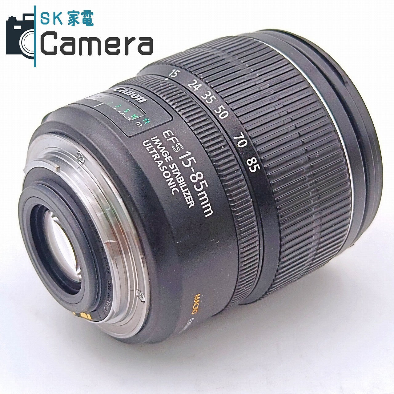【中古】 Canon EF-S 15-85ｍｍ F3.5-5.6 IS USM キャノン キャップ付 美品
