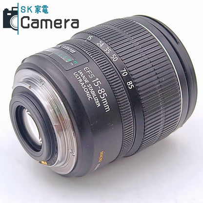 【中古】 Canon EF-S 15-85ｍｍ F3.5-5.6 IS USM キャノン キャップ付 美品