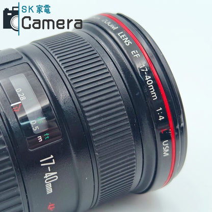 【中古】 Canon EF 17-40ｍｍ F4 L USM EW-83E フード付 キャノン