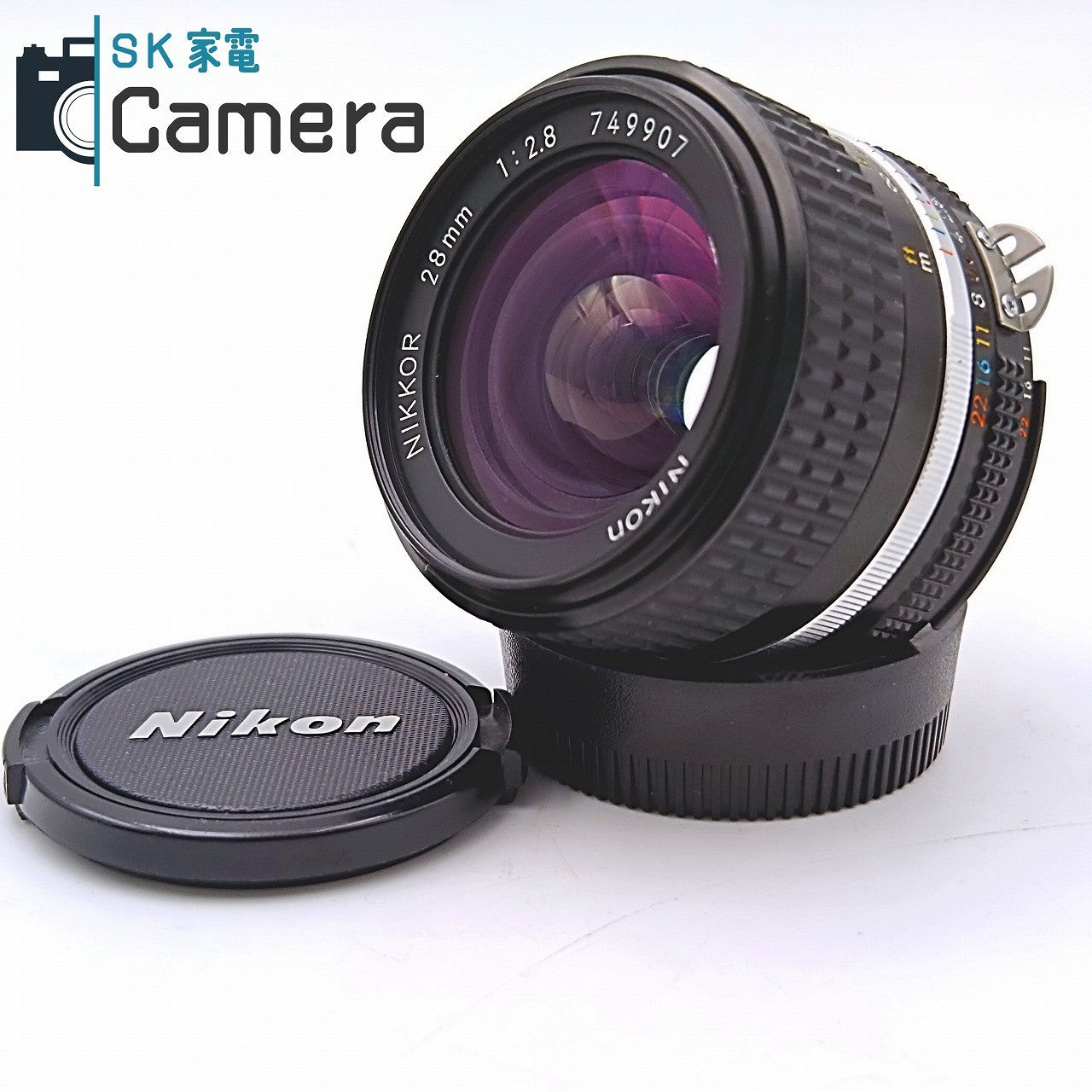 【中古】 Nikon NIKKOR 28ｍｍ F2.8 Ai-s ニコン キャップ付