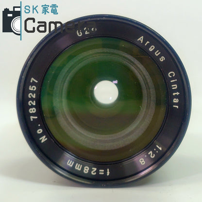 【中古】 Argus Cintar 28ｍｍ F2.8 M42 アーガス キャップ付 良