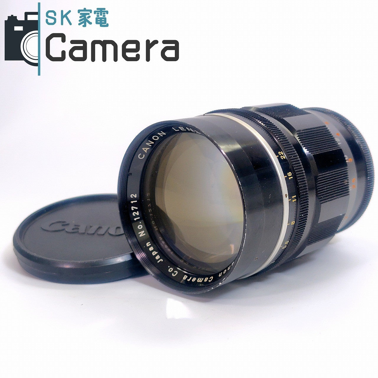 【中古】 Canon LENS 100ｍｍ F2 L39 T-60 フード ケース 付 2025年11月清掃済 キャノン F2.0