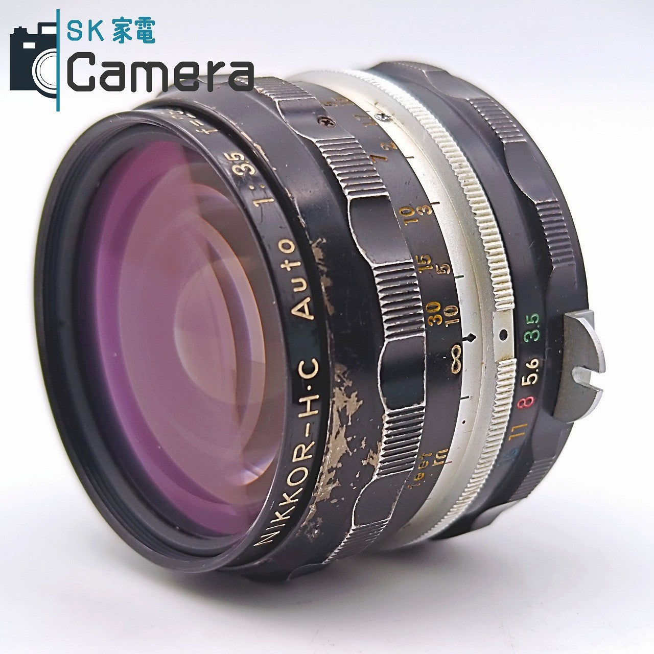 【中古】 Nikon NIKKOR-H・C Auto 28ｍｍ F3.5 非Ai HN-2 フード付 ニコン