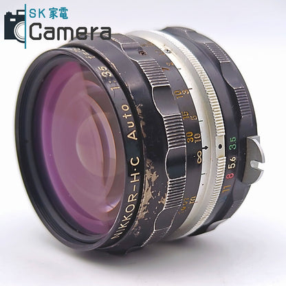 【中古】 Nikon NIKKOR-H・C Auto 28ｍｍ F3.5 非Ai HN-2 フード付 ニコン