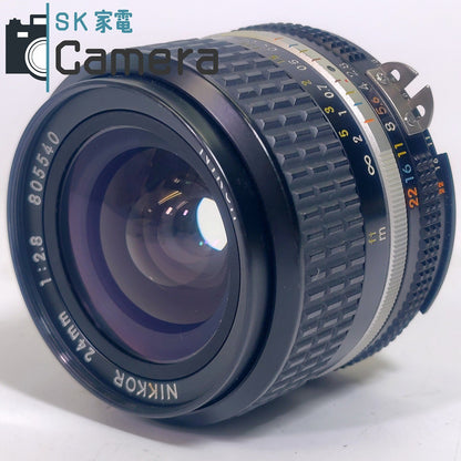 Nikon NIKKOR 24ｍｍ F2.8 Ai-s HN-3 フード付 美品 ニコン