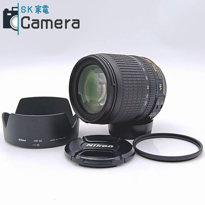 【中古】 Nikon DX AF-S NIKKOR 18-105ｍｍ F3.5-5.6 G ED VR HB-32 フード付 ニコン 美品