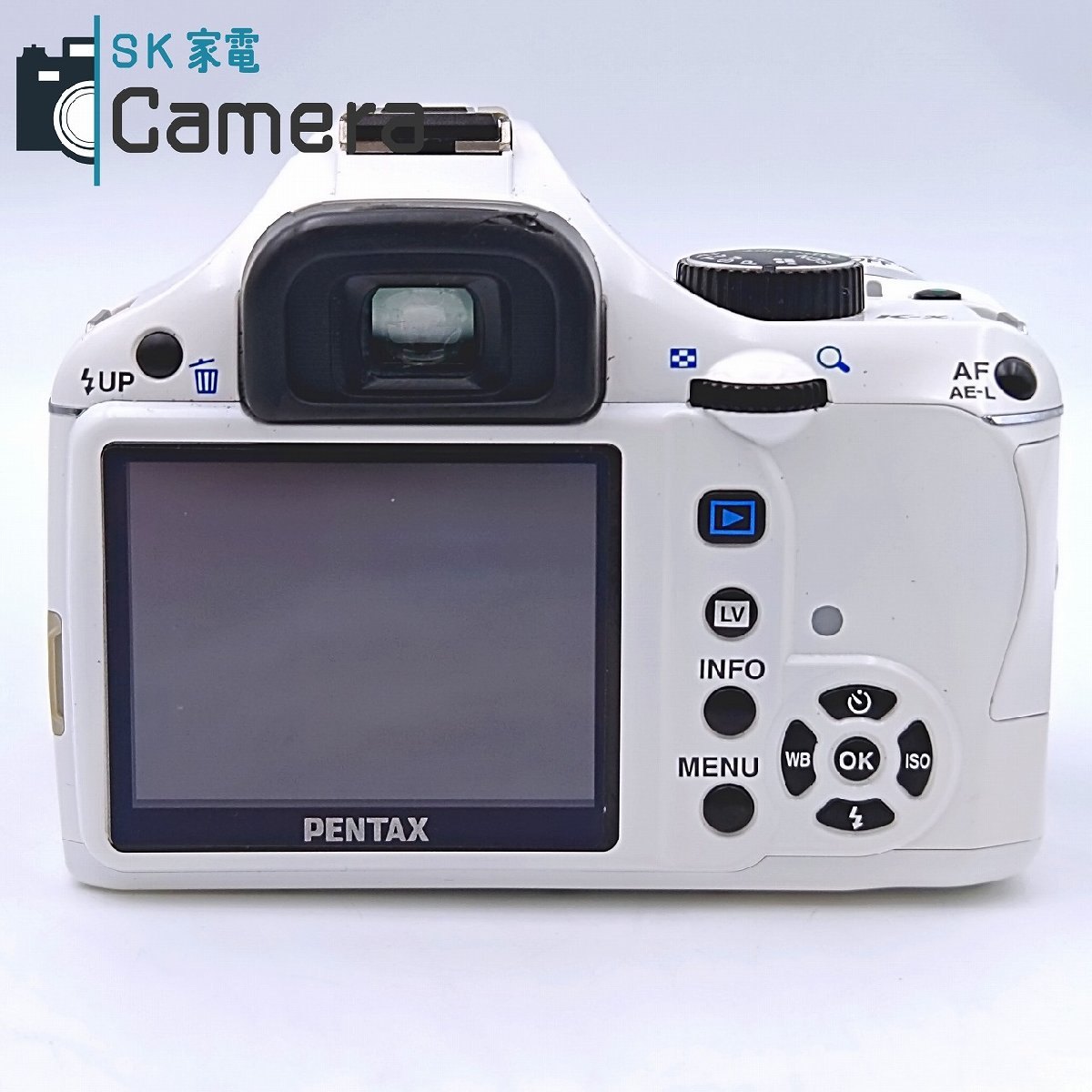 PENTAX K-x ホワイト SMC PENTAX-DA 18-55ｍｍ F3.5-5.6 AL WR ショット数約3000回 単三電池駆動 ペンタックス
