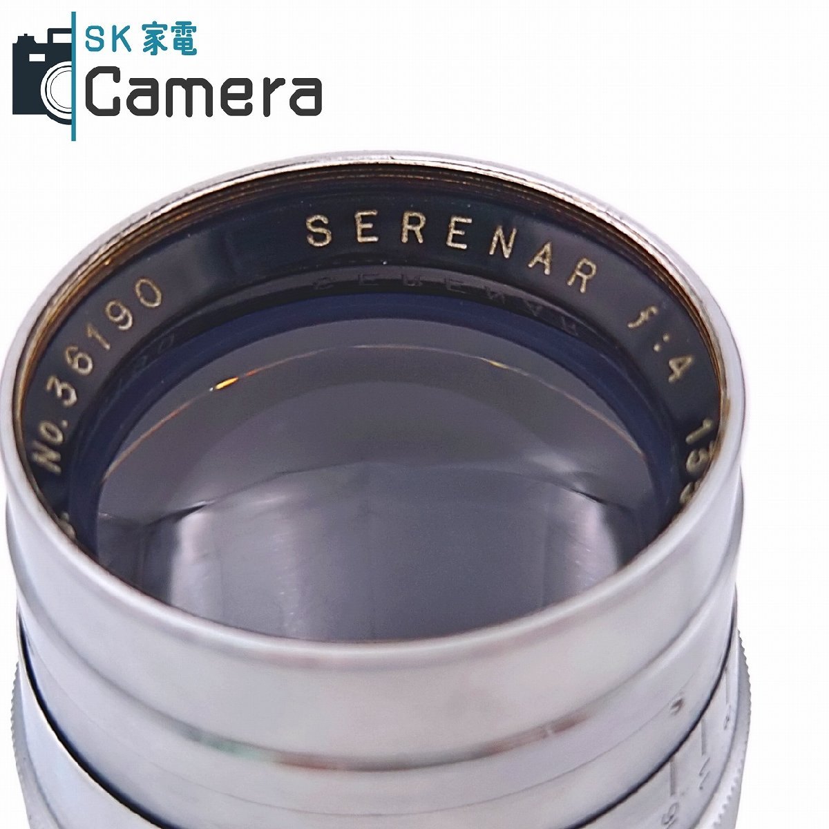 Canon SERENAR 135ｍｍ F4 L39 + 135ｍｍ ファインダー MADE IN OCCUPIED JAPAN 刻印リアキャップ 付 キャノン セレナ― オキュパイド 希少