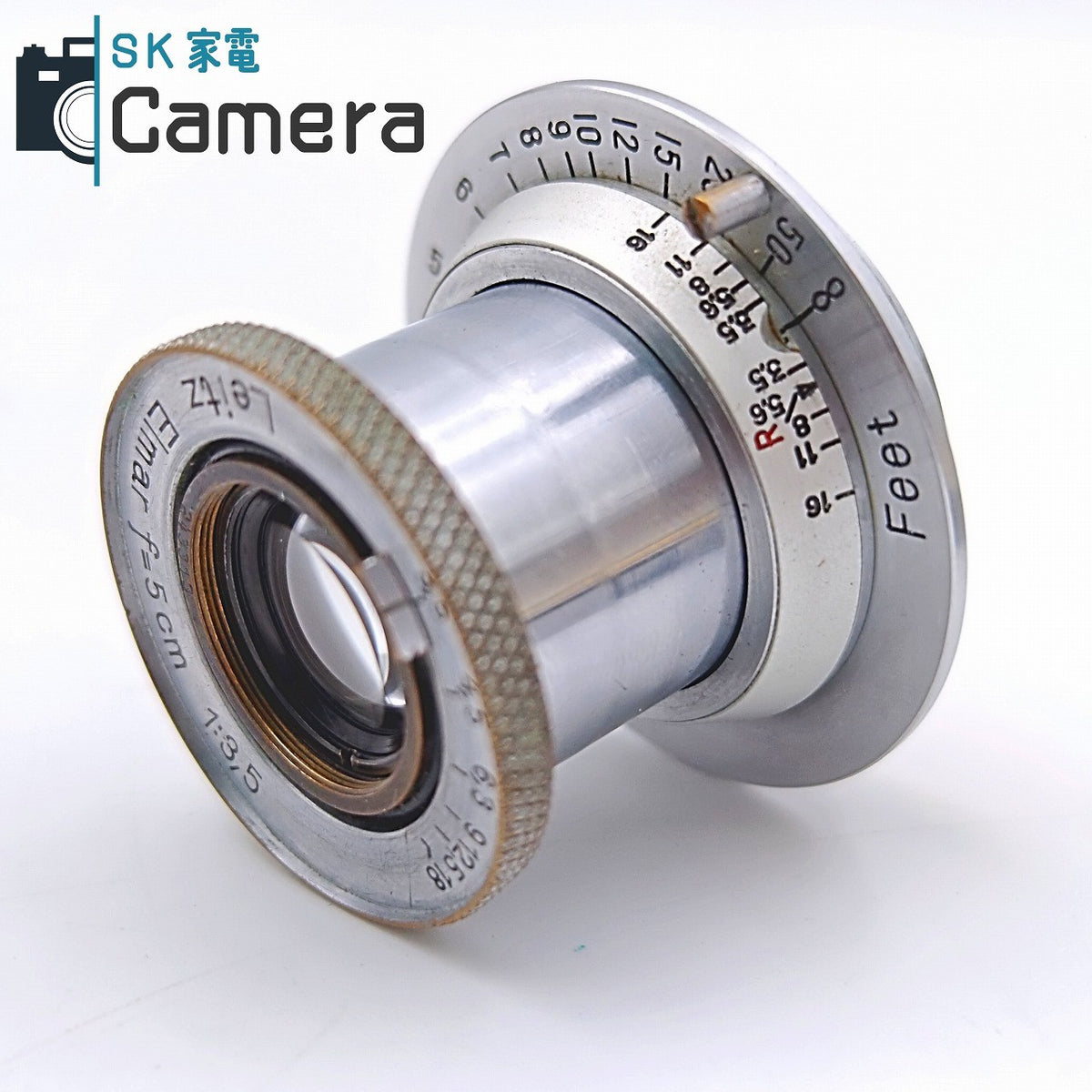【中古】 Leitz Elmar 5cm F3.5 L39 ライツ エルマー Feet フィルター付 2026年9月レンズ内清掃済