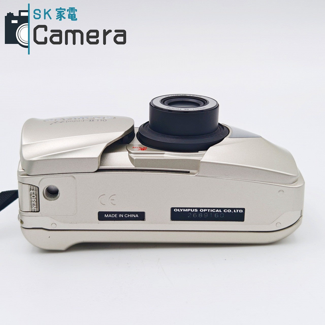 【中古】 OLYMPUS μ [mju:] - II 110 オリンパス ミュー コンパクトフィルムカメラ 美品 μ 2 テスト用フィルムにて確認済