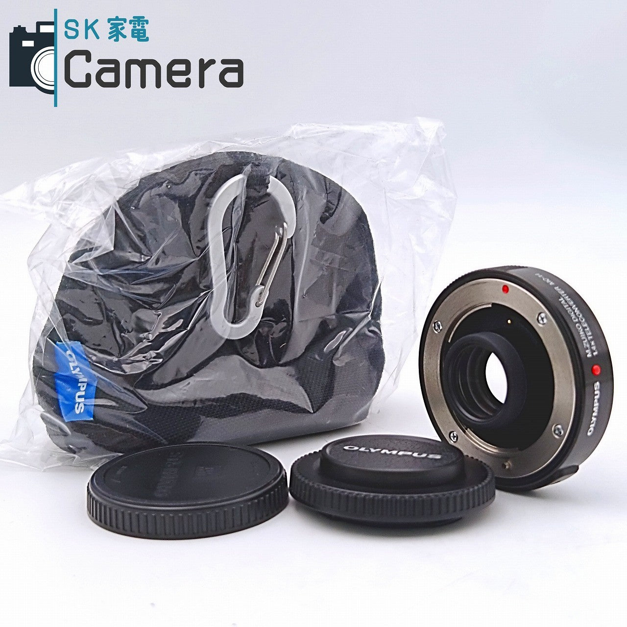 【中古】 OLYMPUS M.ZUIKO DIGITAL 1.4ｘ TELECONVERTER MC-14 オリンパス テレコンバーター キャップ 巾着付 良