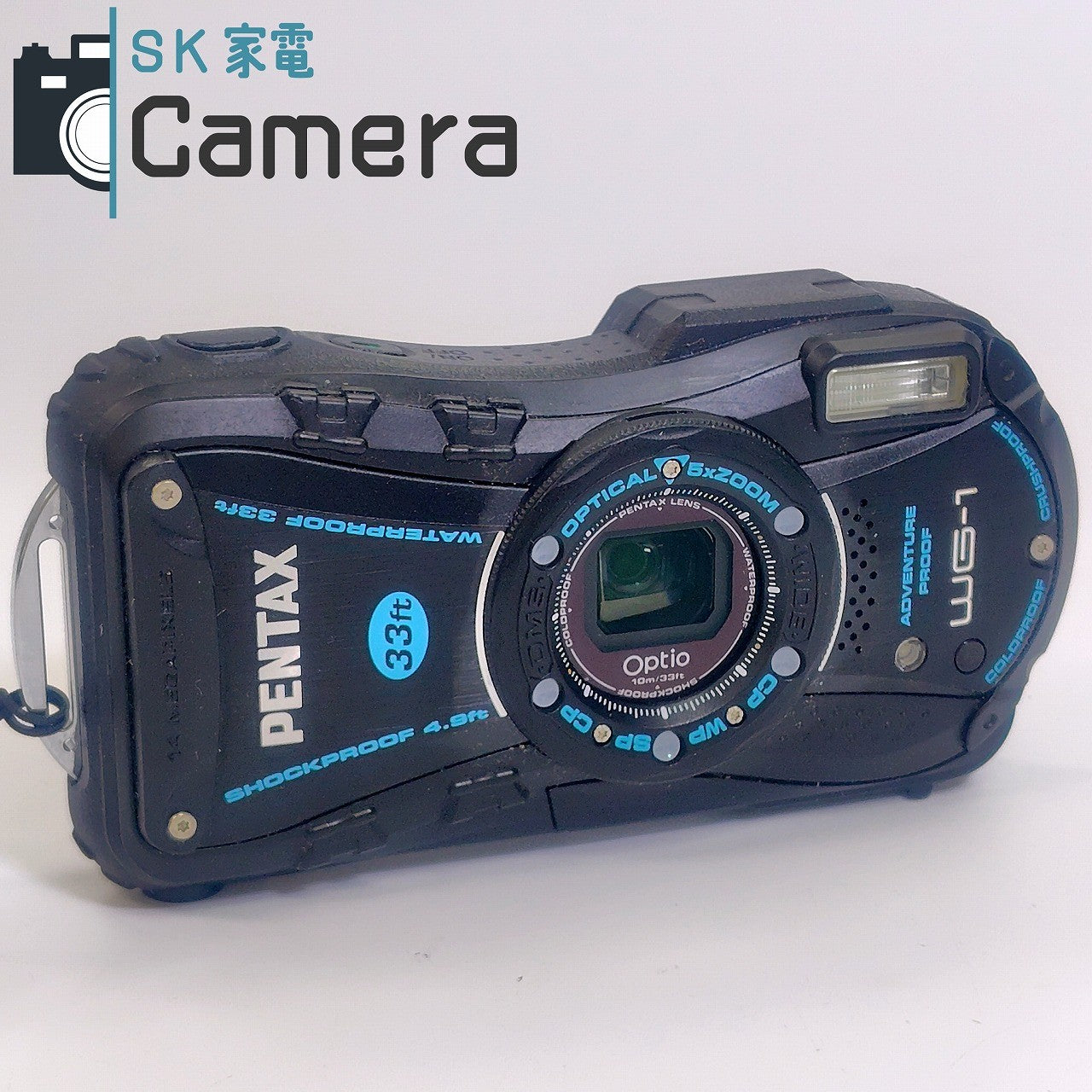 【中古】 PENTAX Optio WG-1 防水 コンパクトデジタルカメラ ペンタックス 電池 充電器付 美品