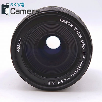 Canon EF-S 55-250ｍｍ F4-5.6 IS II ET-60 フード キャップ付 美品 キャノン
