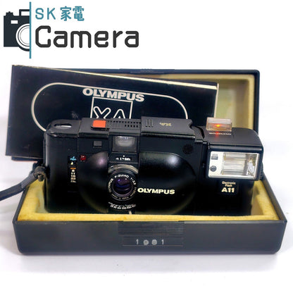【中古】 OLYMPUS XA F.ZUIKO 35ｍｍ F2.8 Electronic Flash A11 オリンパス フィルムカメラ 箱 説明書付