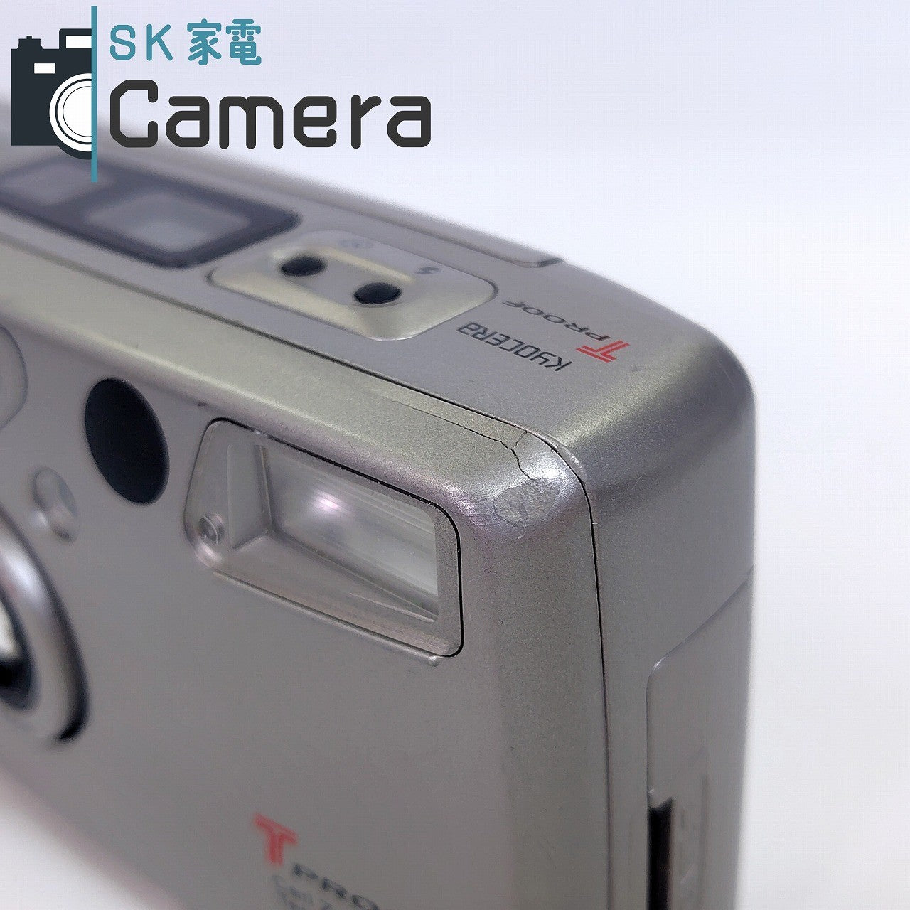 【中古】 KYOCERA TPROOF Tessar 35ｍｍ F3.5 T＊ コンパクトフィルムカメラ テスト用フィルムにて確認済 京セラ ティープルーフ T PROOF