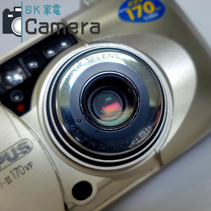 【中古】 OLYMPUS μ [mju:] -II 170 VF オリンパス コンパクトフィルムカメラ テスト用フィルムにて確認済 μ II 170VF