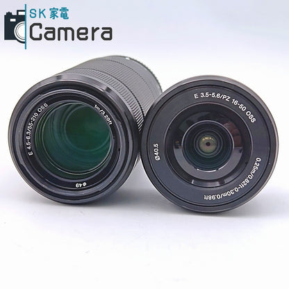 【中古】 SONY α5000 E PZ 16-50ｍｍ F3.5-5.6 OSS E 55-210ｍｍ F4.5-6.3 OSS ダブルレンズセット ILCE-5000Y SD16GB 充電器付 美品