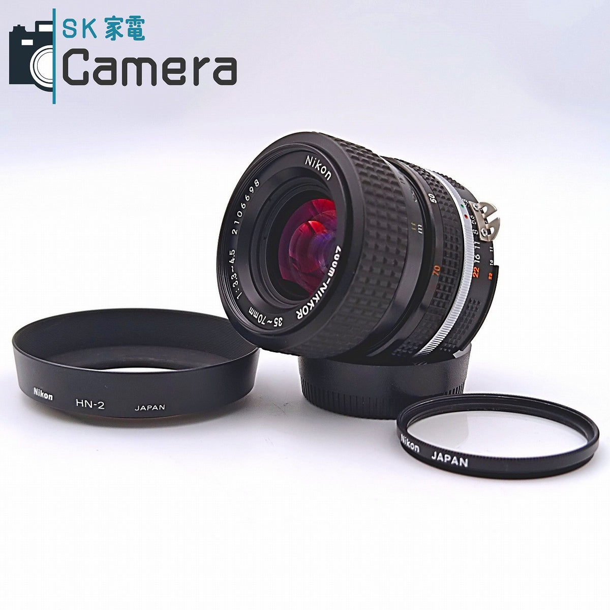 【中古】 Nikon Nikkor Zoom-NIKKOR 35-70ｍｍ F3.3-4.5 Ai-s HN-2 L37c フード フィルター 付 ニコン