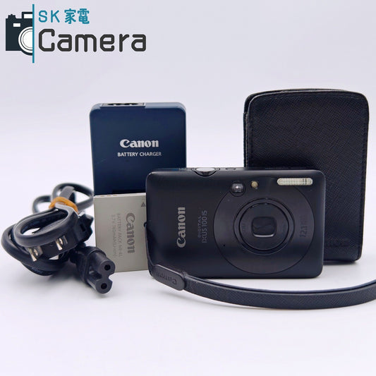 【中古】 Canon DIGITAL IXUS 100 IS ブラック コンパクトデジタルカメラ 電池 充電器付 キャノン 美品