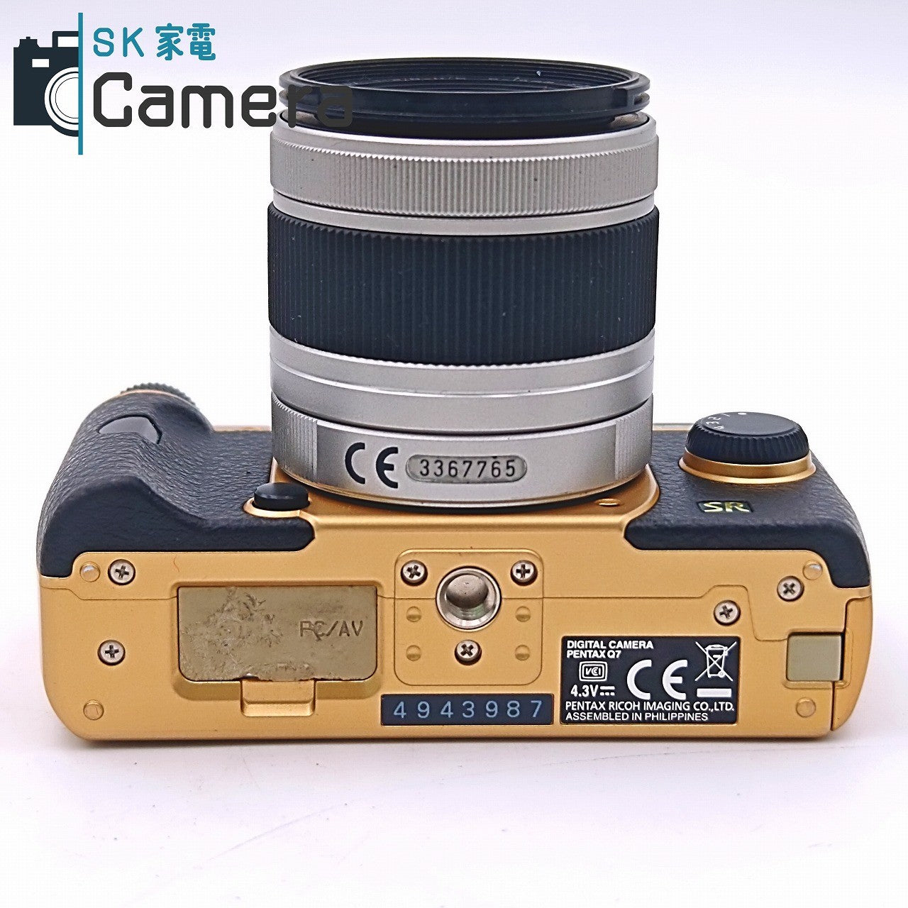 【中古】 PENTAX Q7 GOLD SMC PENTAX 5-15ｍｍ F2.8-4.5 ED AL 02 STANDARD 15-45ｍｍ F2.8 ED 06 TELEPHOTO 電池 充電器付 ゴールド