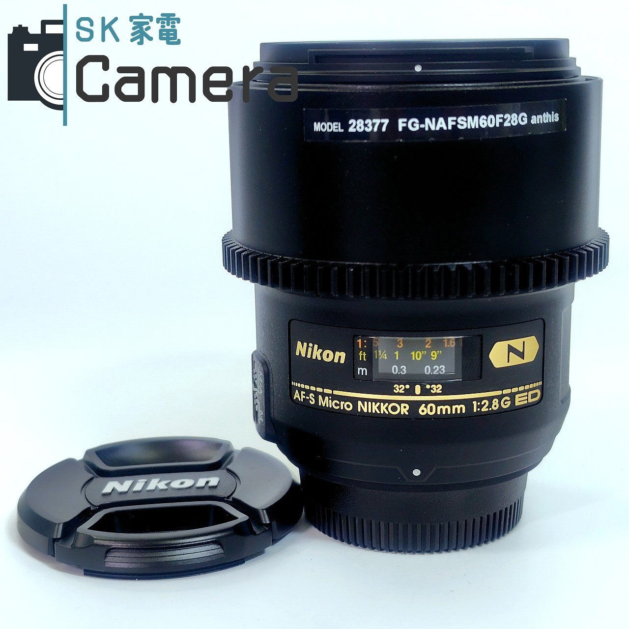 【中古】 Nikon N AF-S Micro NIKKOR 60ｍｍ F2.8 G ED anthis MODEL 28377 アンティス フォーカスギア ピントリング ニコン 美品