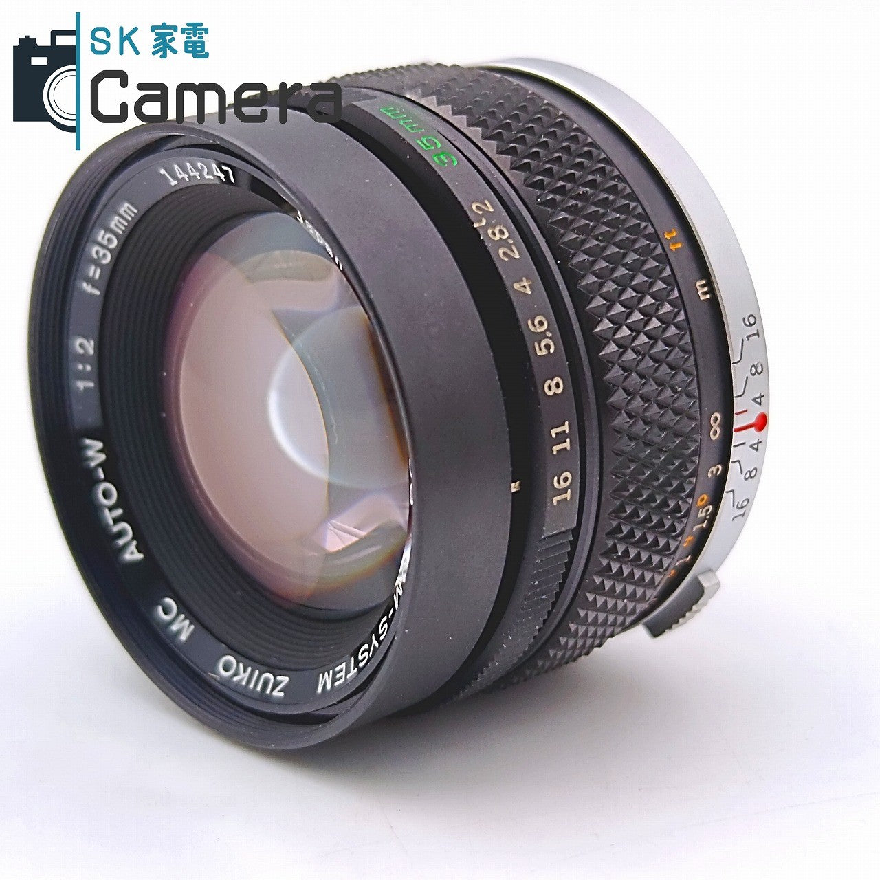 【中古】 OLYMPUS OM-SYSTEM ZUIKO MC AUTO-W 35ｍｍ F2 オリンパス キャップ フィルター 付