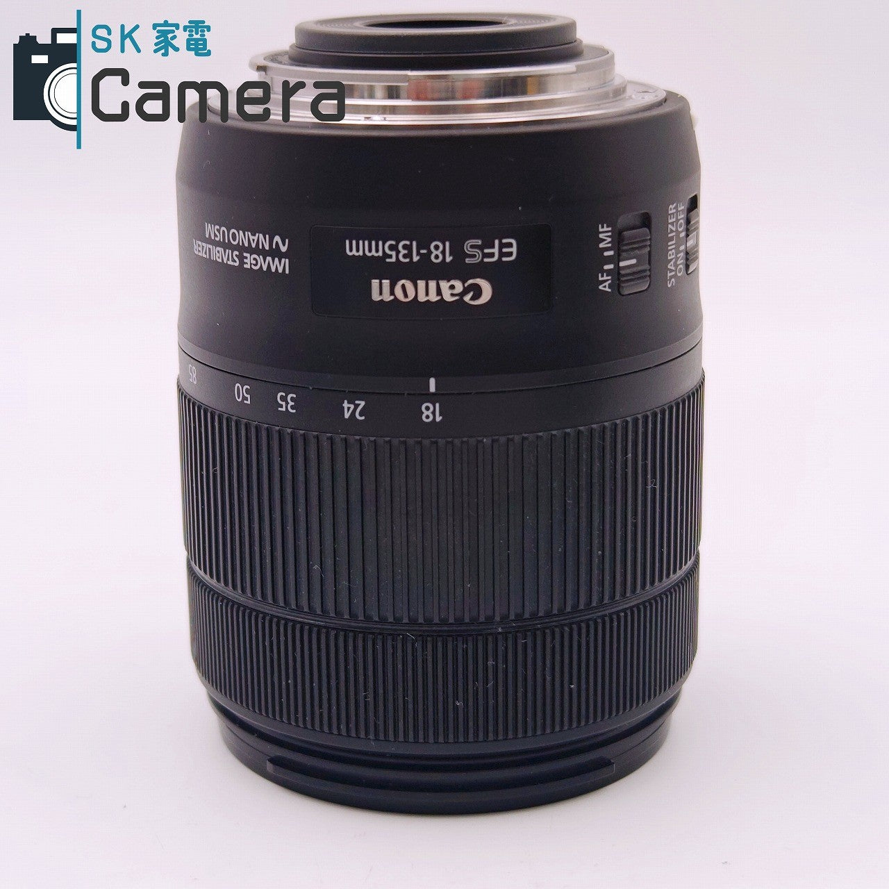 【中古】 Canon EF-S 18-135ｍｍ F3.5-5.6 IS USM キャノン EW-73D フード PLフィルター 付 美品