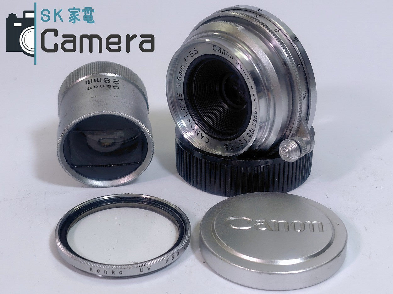 Canon LENS 28ｍｍ F3.5 L39 28ｍｍ ファインダー 付 2025年6月清掃済 キャノン