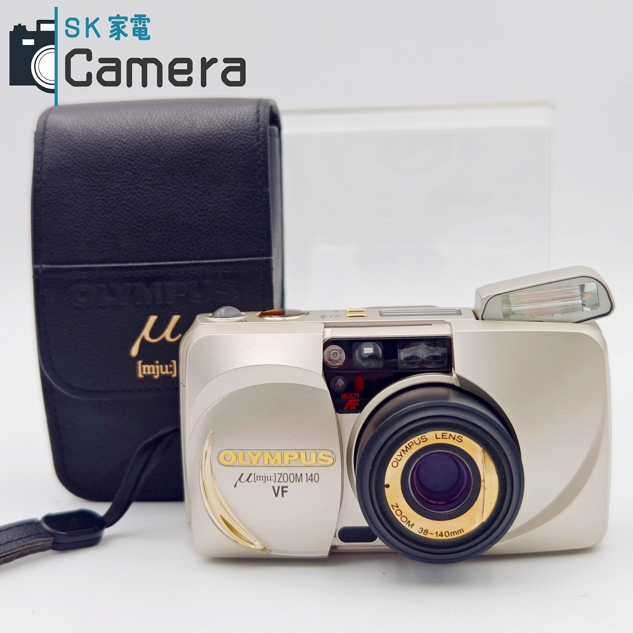 【中古】 OLYMPUS μ [mju:] ZOOM 140 VF オリンパス ミュー コンパクトフィルムカメラ 美品 テスト用フィルムにて確認済