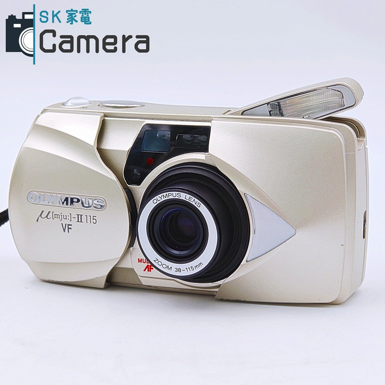 【中古】 OLYMPUS μ [mju:] - II 115 VF 38-115ｍｍ オリンパス ミュー コンパクトフィルムカメラ 美品 μ Ⅱ テスト用フィルムにて確認済