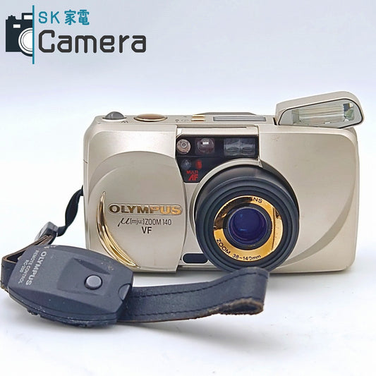 【中古】 OLYMPUS μ [mju:] ZOOM 140 VF 38-140ｍｍ オリンパス ミュー テスト用フィルムにて確認済 コンパクトフィルムカメラ