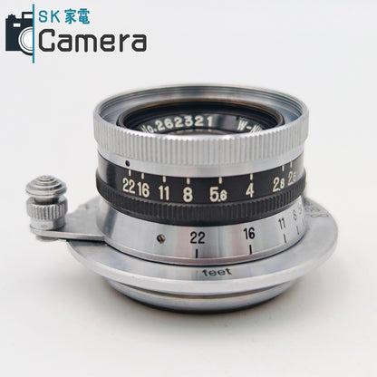 【中古】 NIKON W-NIKKOR・C 3.5cm F2.5 L39 黒帯 ニコン 2026年1月清掃済 Nippon Kogaku Japan キャップ付 良