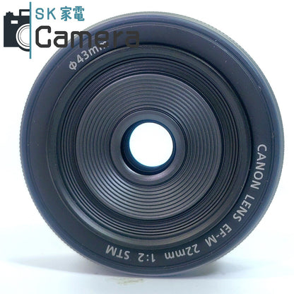 【中古】 Canon EF-M 22ｍｍ F2 STM キャノン キャップ付 美品