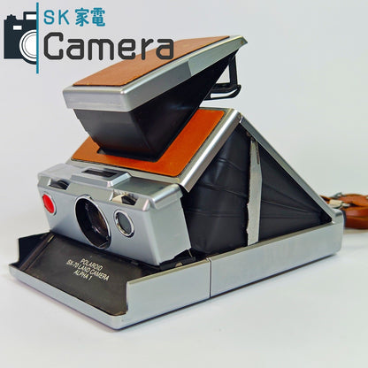 【中古】 POLAROID SX-70 LAND CAMERA ALPHA1 ポラロイド キャメルカラー ケース付 テスト用フィルムにて動作