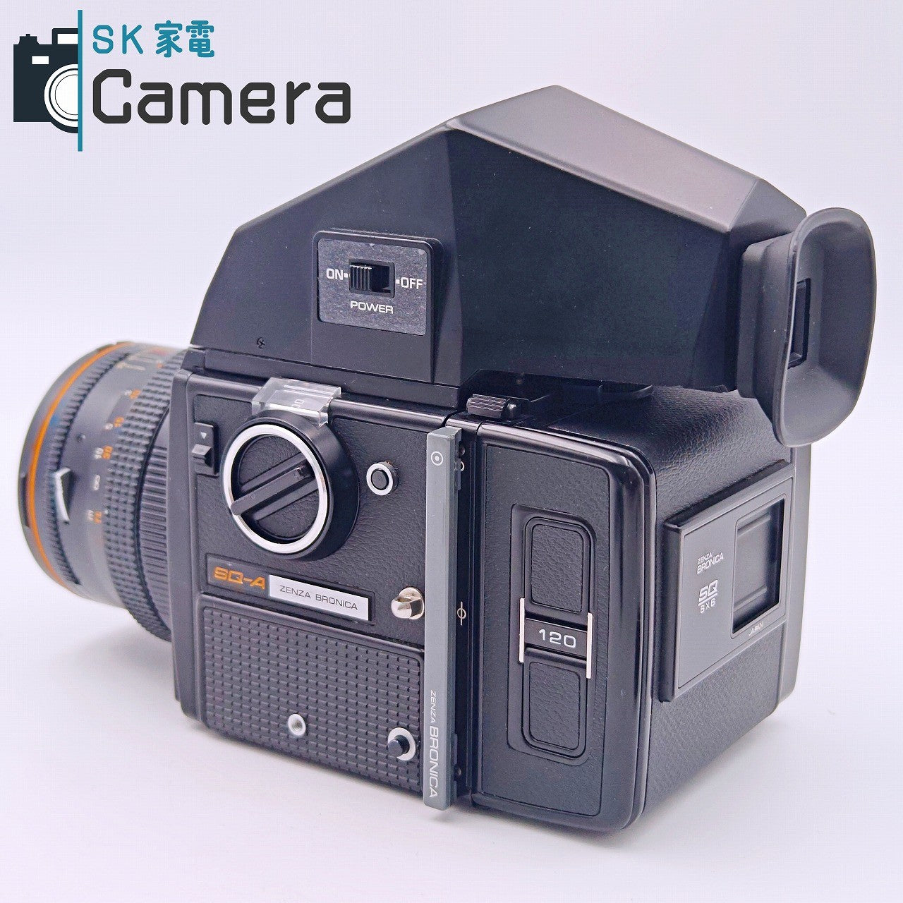【中古】 ZENZA BRONICA SQ-A ZENZANON-S 80ｍｍ F2.8 AEプリズムファインダー シャッター 露出 AUTO 動作 ゼンザ ブロニカ