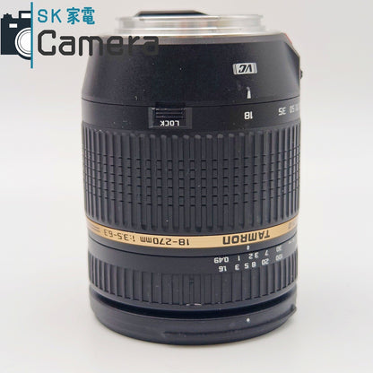 【中古】 TAMRON Di II 18-270ｍｍ F3.5-6.3 VC B003 キャノン用 キャップ付 タムロン 美品