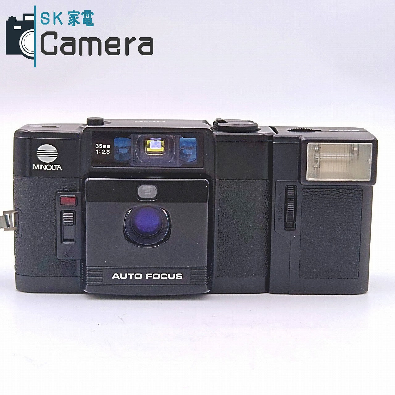 【中古】 MINOLTA AF-C 35ｍｍ F2.8 AUTO FOCUS EF-C ストロボ QUARTZ DATA BACK C 付 ミノルタ シャッター セルフ ストロボ 動作
