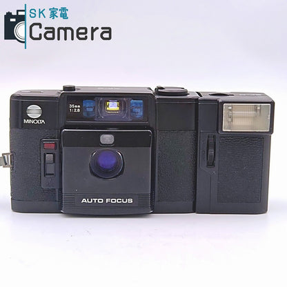 【中古】 MINOLTA AF-C 35ｍｍ F2.8 AUTO FOCUS EF-C ストロボ QUARTZ DATA BACK C 付 ミノルタ シャッター セルフ ストロボ 動作