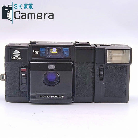 【中古】 MINOLTA AF-C 35ｍｍ F2.8 AUTO FOCUS EF-C ストロボ QUARTZ DATA BACK C 付 ミノルタ シャッター セルフ ストロボ 動作