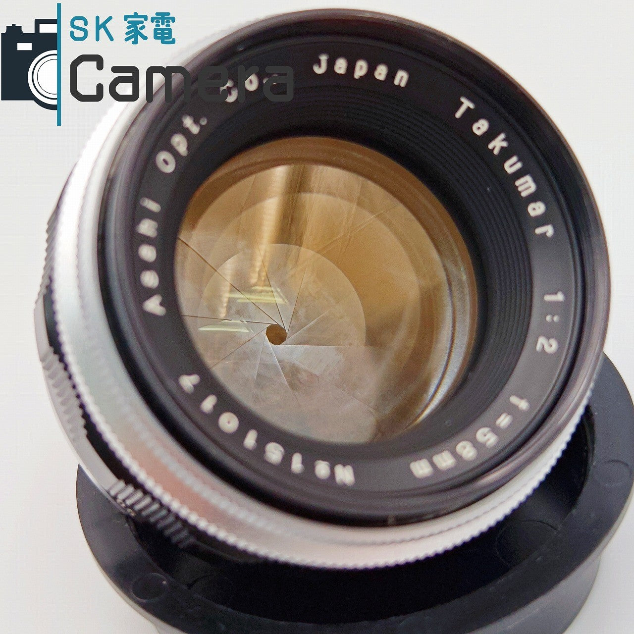 【中古】 Asahi Takumar 58ｍｍ F2 M42 2025年12月清掃済 Kマウントアダプター付 アサヒ ペンタックス タクマ―