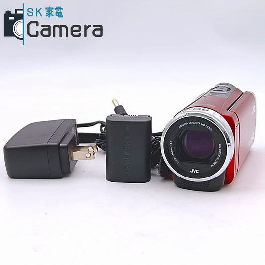 【中古】 JVC ケンウッド Everio GZ-HM390-R エブリオ デジタルビデオカメラ 充電アダプター付