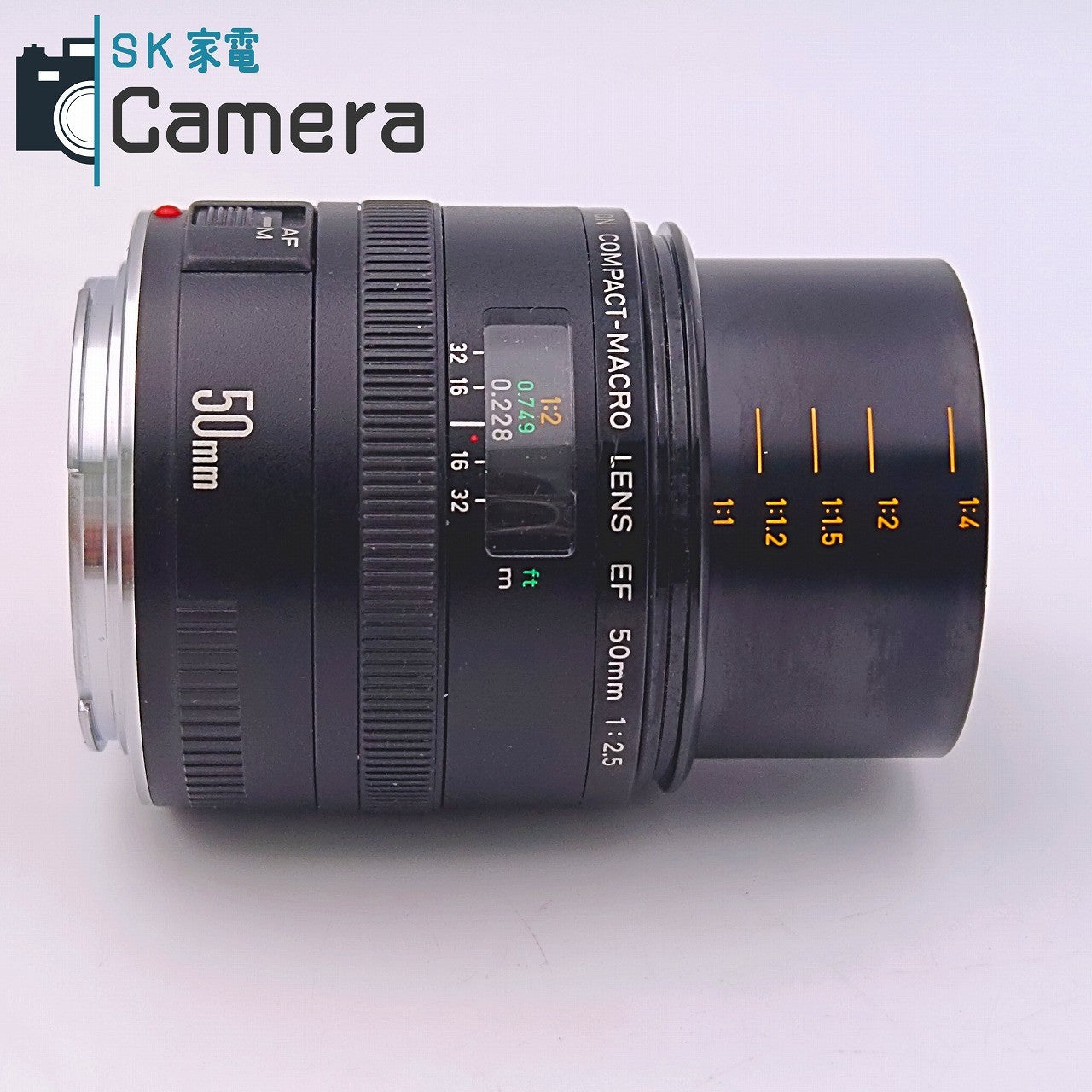【中古】 Canon COMPACT-MACRO LENS EF 50ｍｍ F2.5 キャノン コンパクト マクロ キャップ付